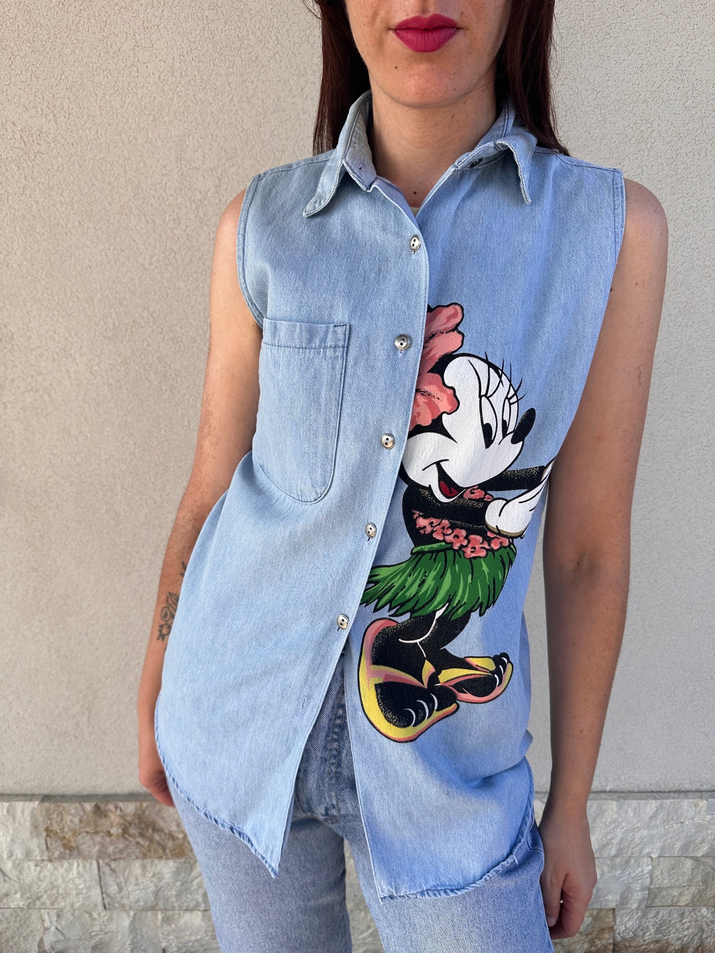Camicia smanicata Disney by Jerry Leigh “Minnie Hula”
