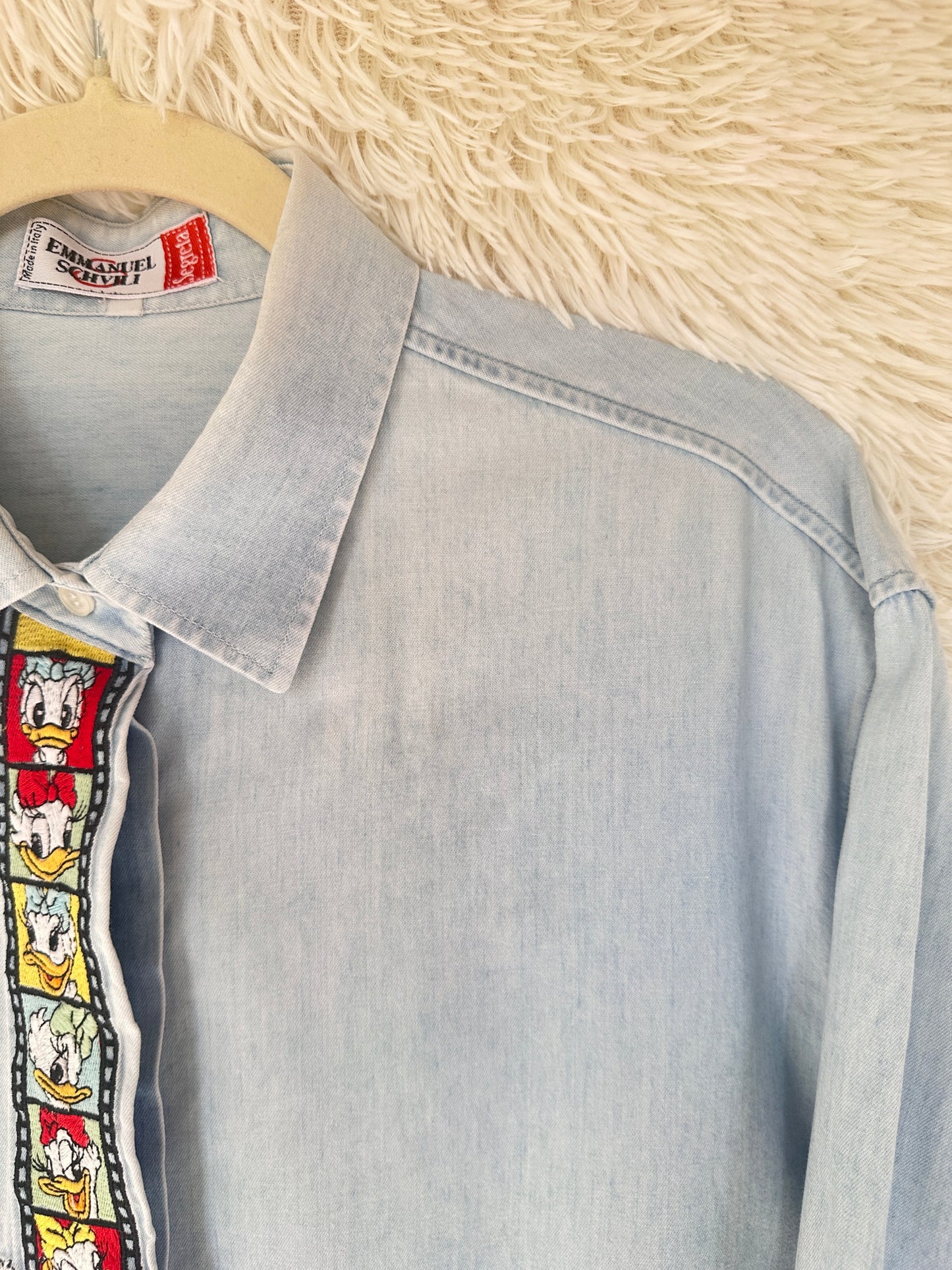 Camicia denim paperina film strip