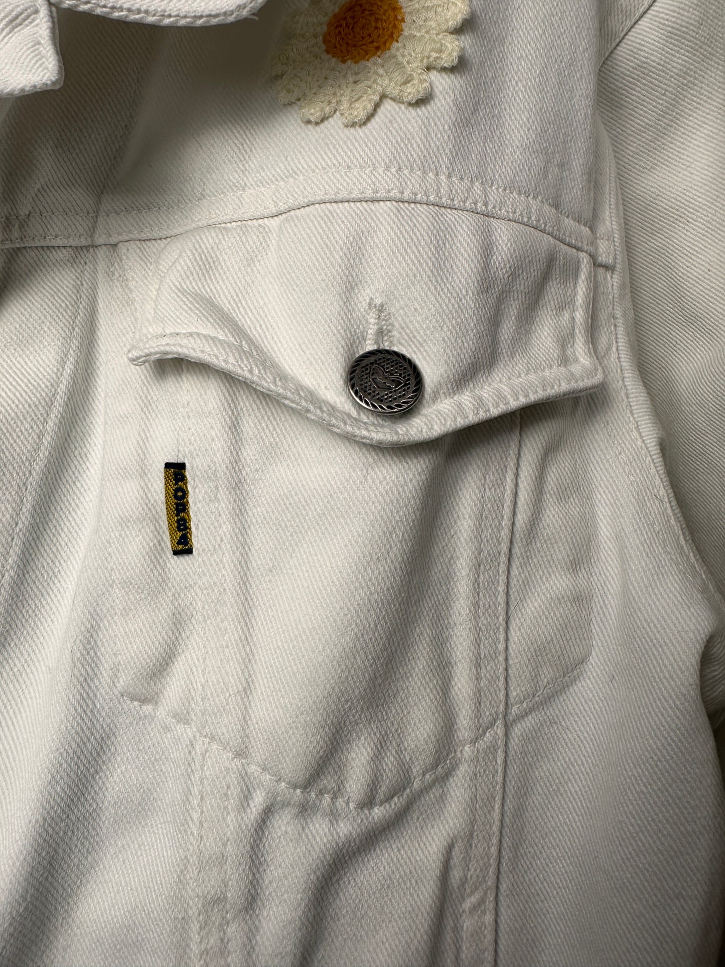 Giacca denim Pop84 margherite