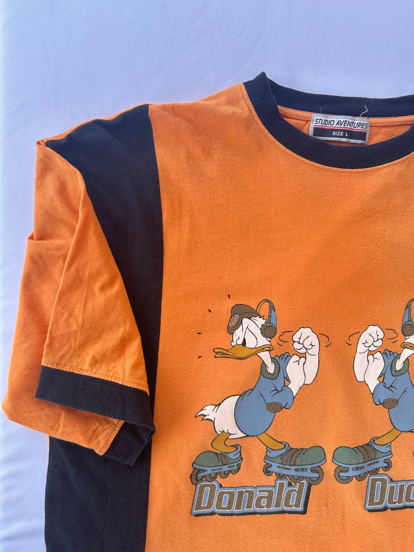 T-shirt Paperino Arancione Oversize