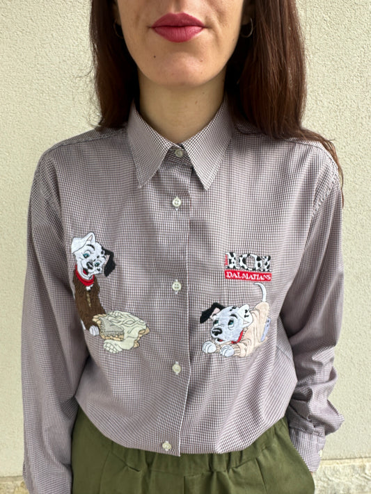 Camicia 101 Dalmati Quadretti Marrone
