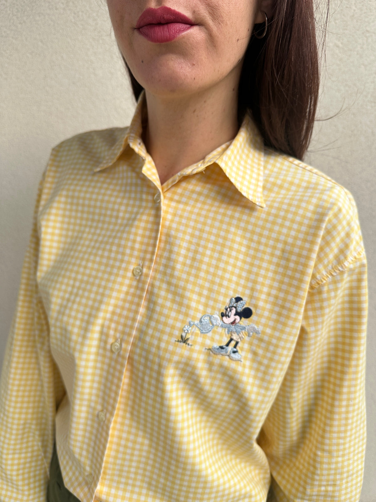 Camicia minnie fiori vichy