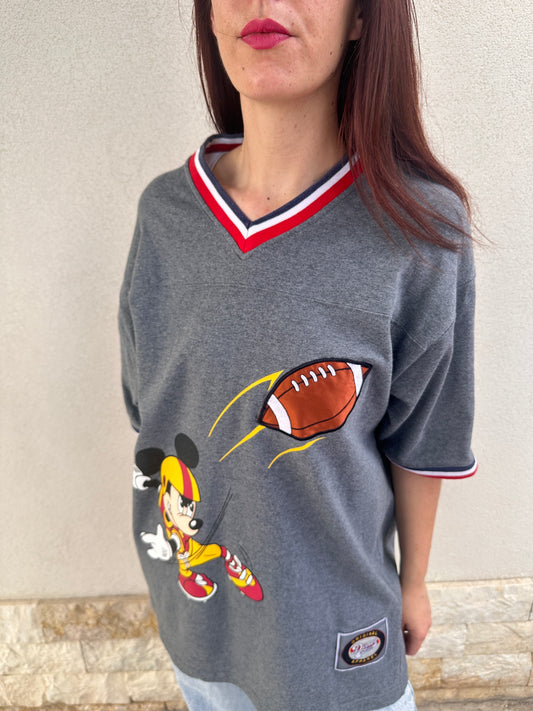 T-shirt mickey football americano
