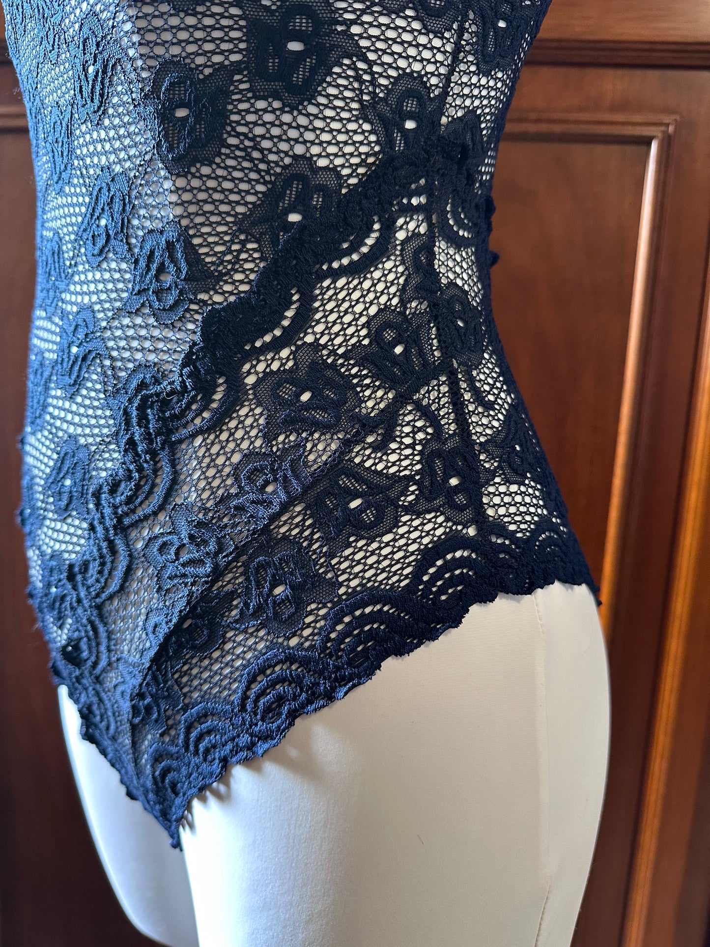 Lace bodysuit navy Marisetienne