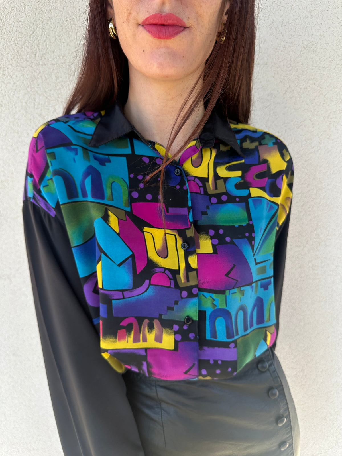 Camicia stampa astratta