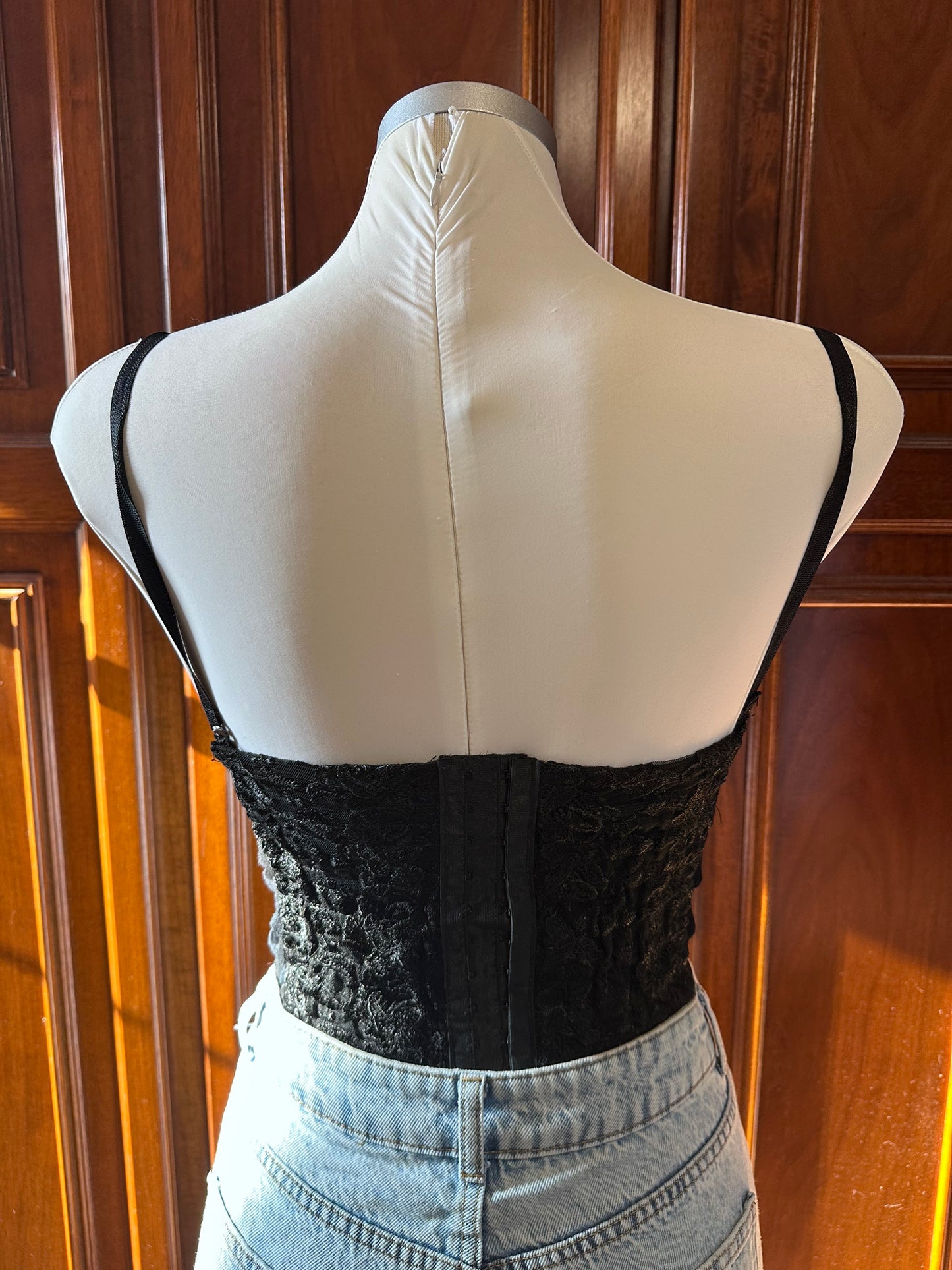 Black & Gold Beaded Corset