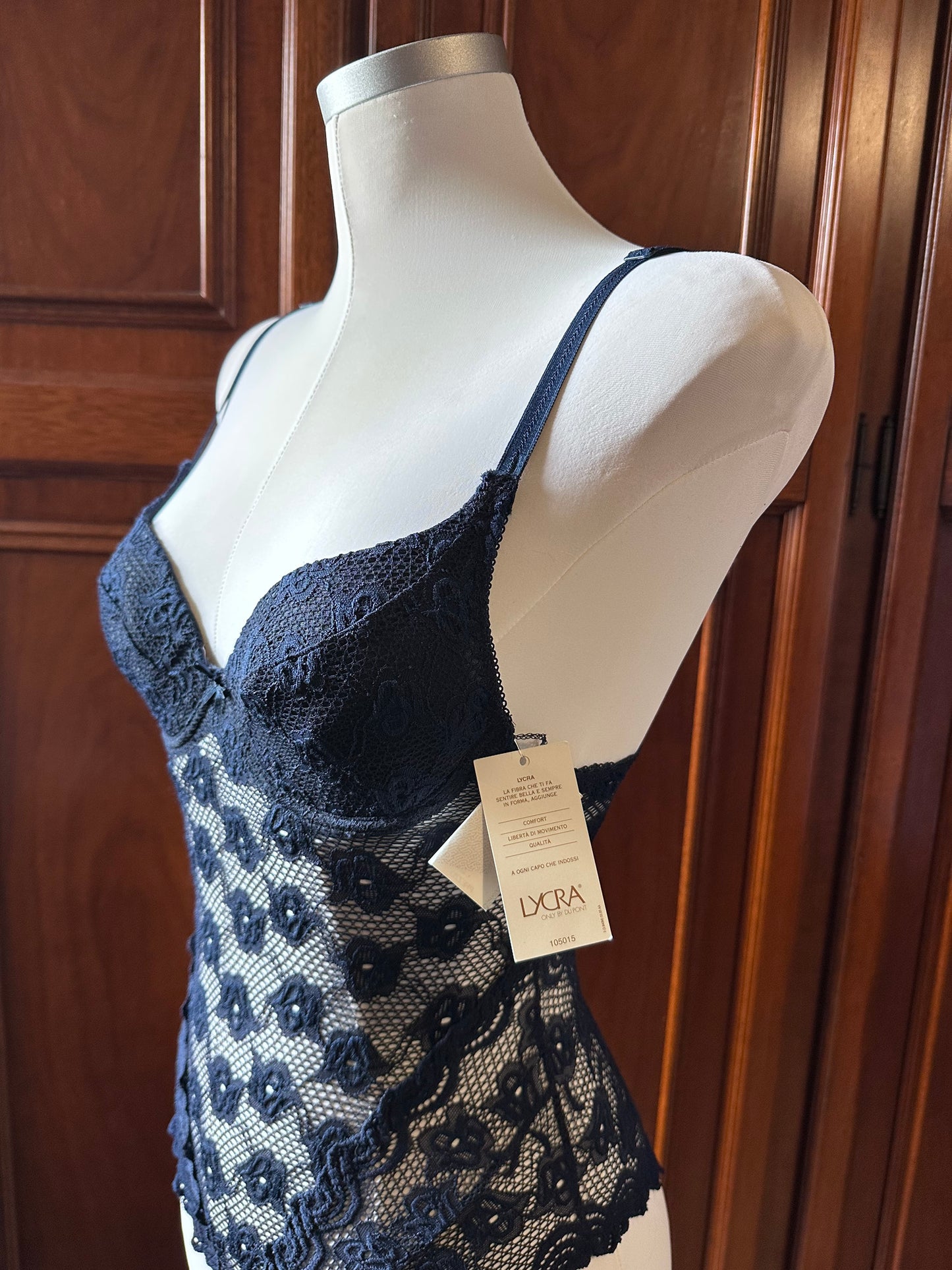 Lace bodysuit navy Marisetienne