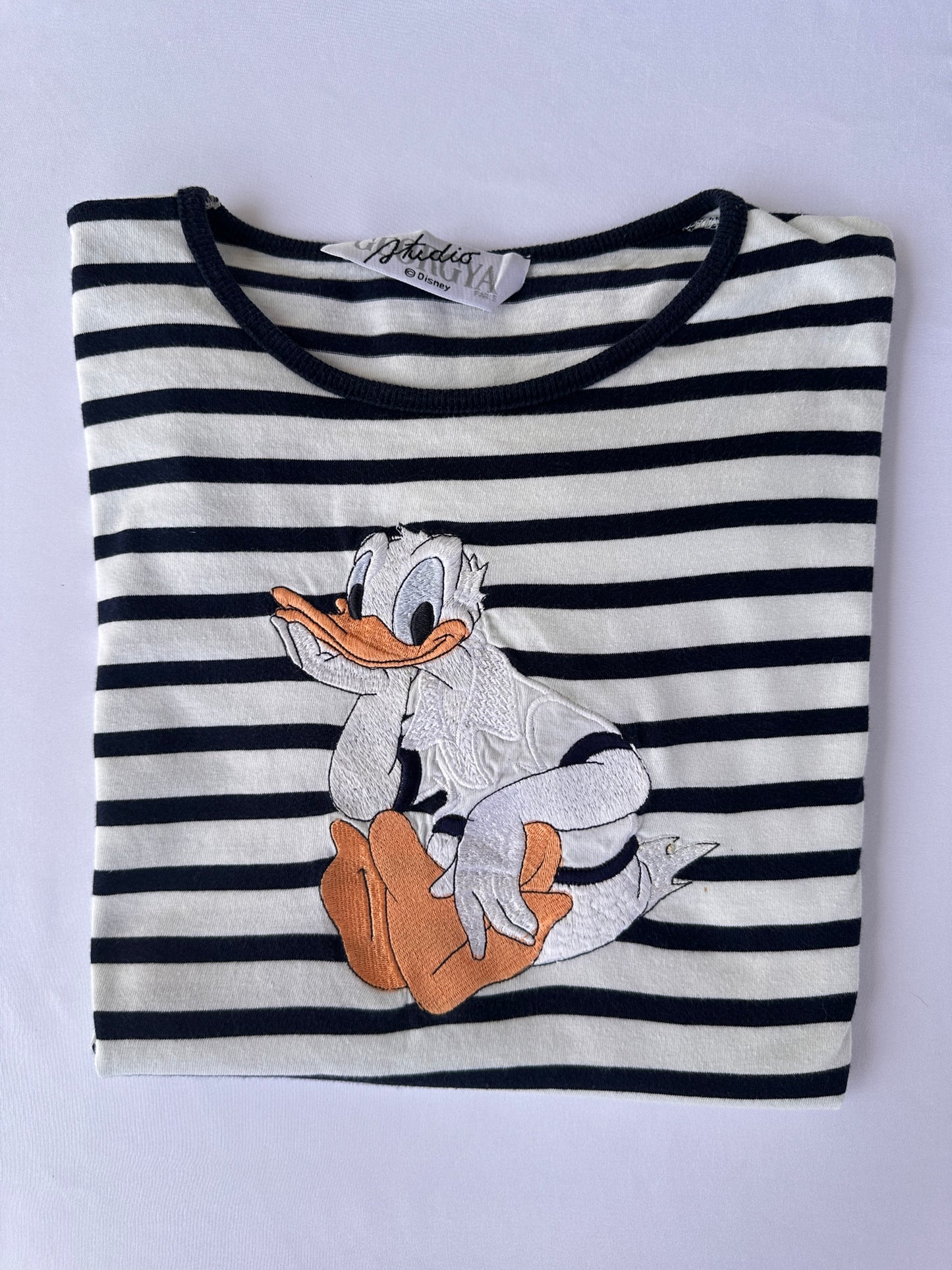 T-shirt paperino a righe