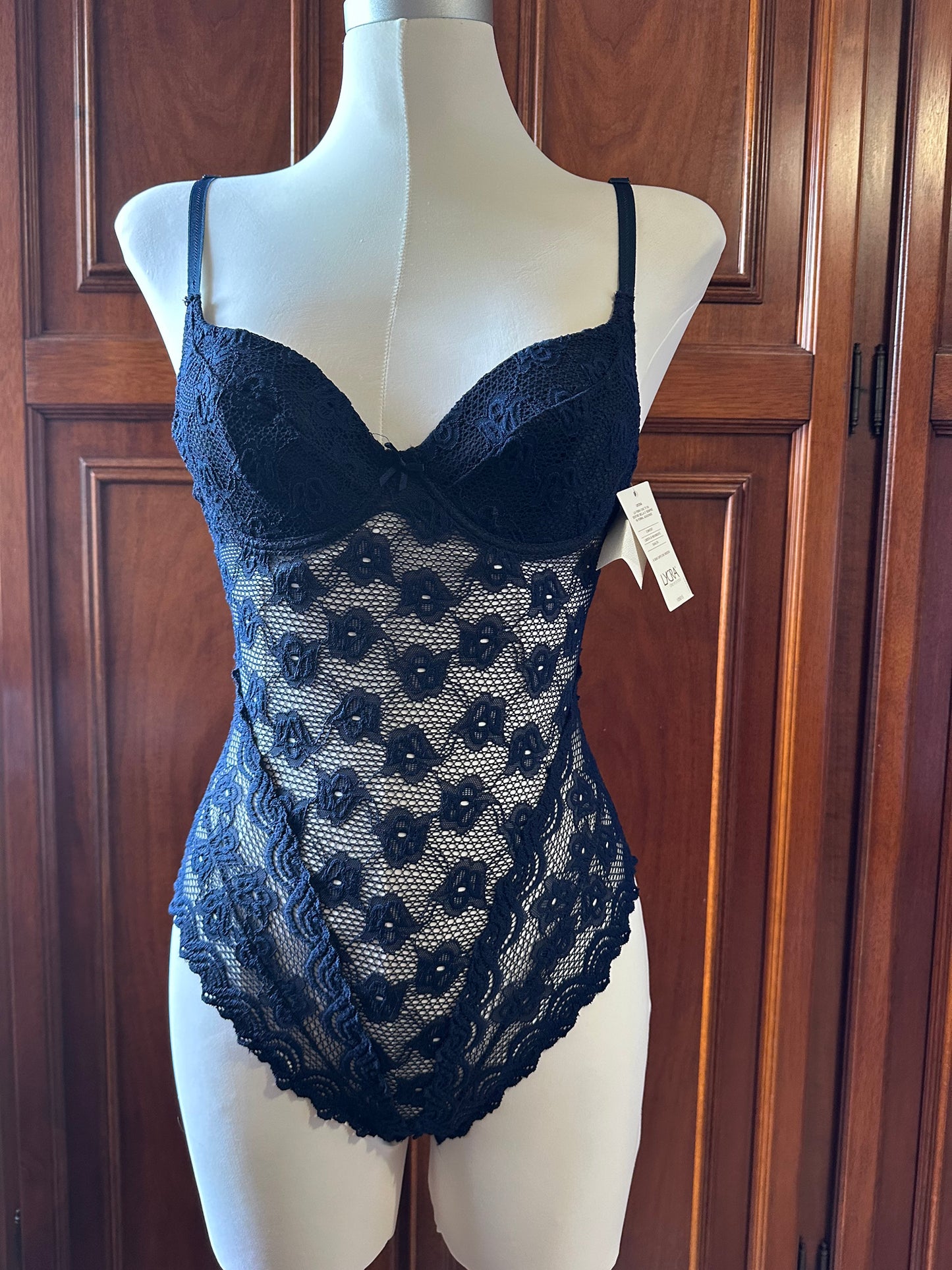 Lace bodysuit navy Marisetienne