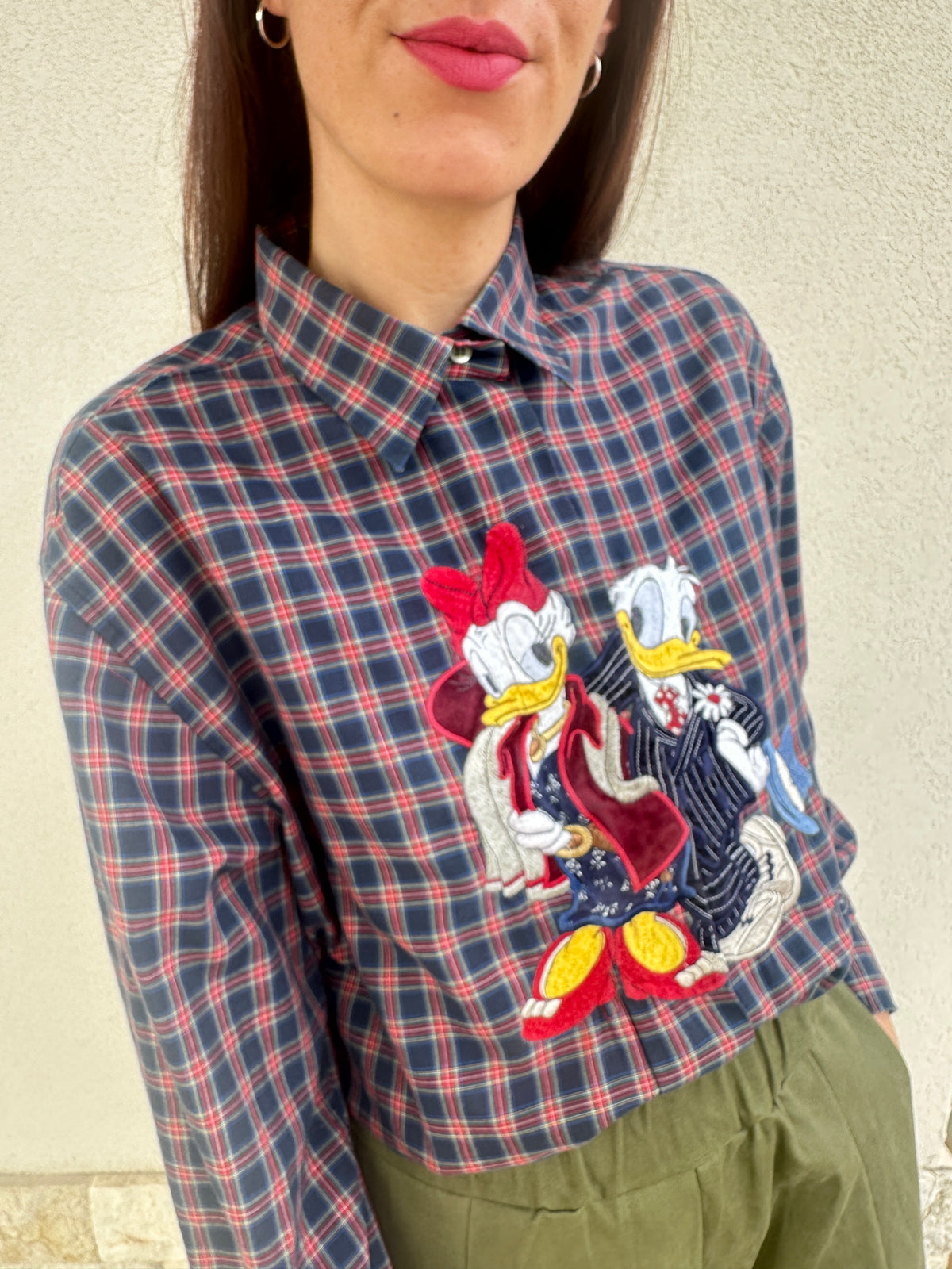 Camicia Paperino e Paperina tartan