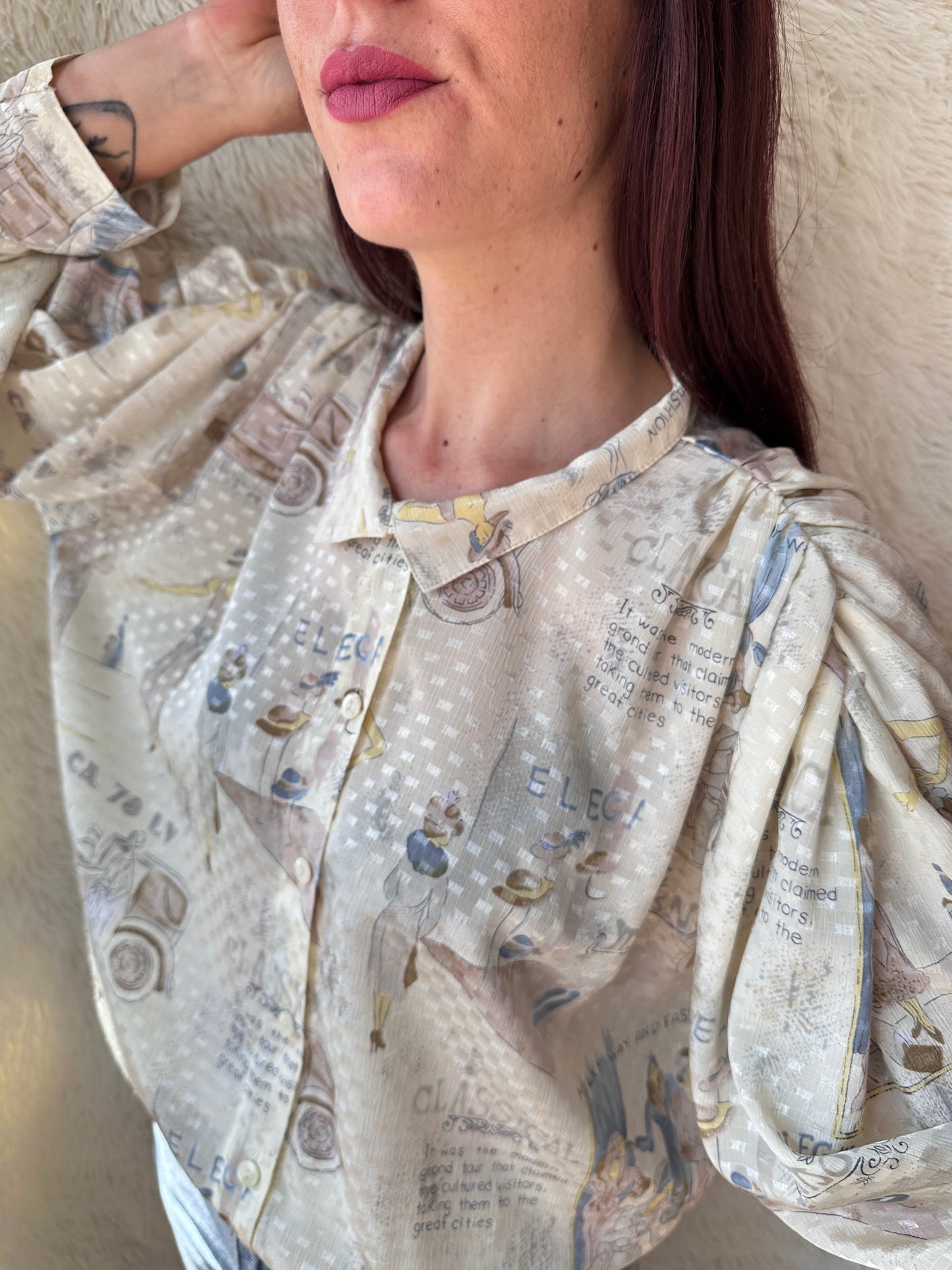 Blusa Vintage "Paris Grand Tour"