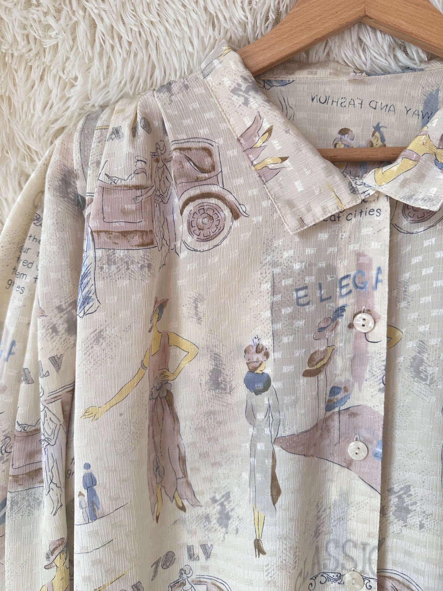 Blusa Vintage "Paris Grand Tour"