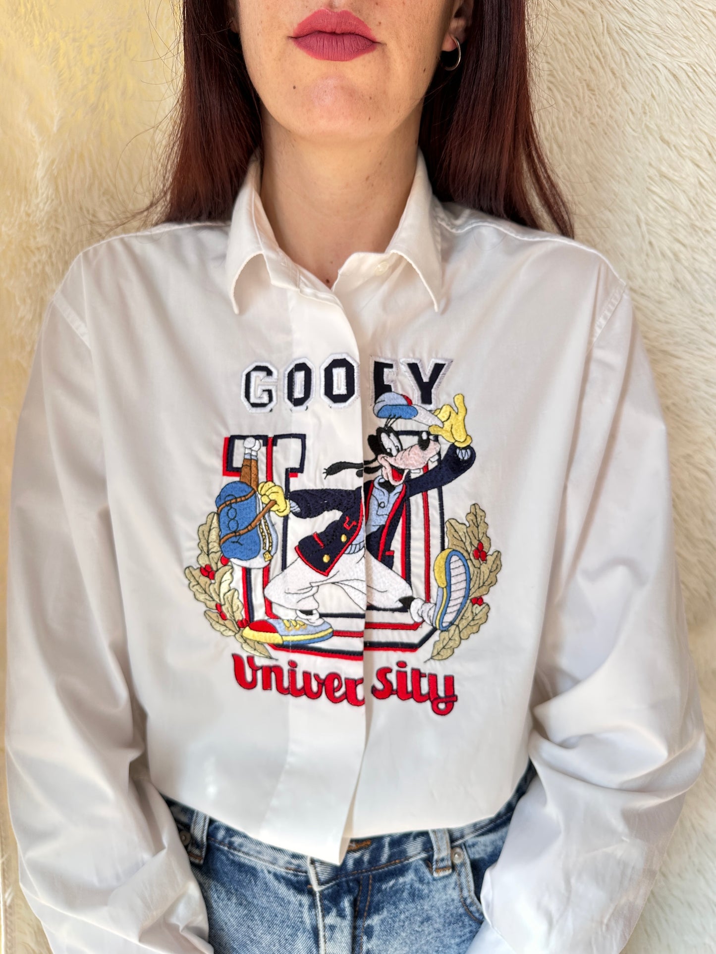 Camicia bianca Goffy university