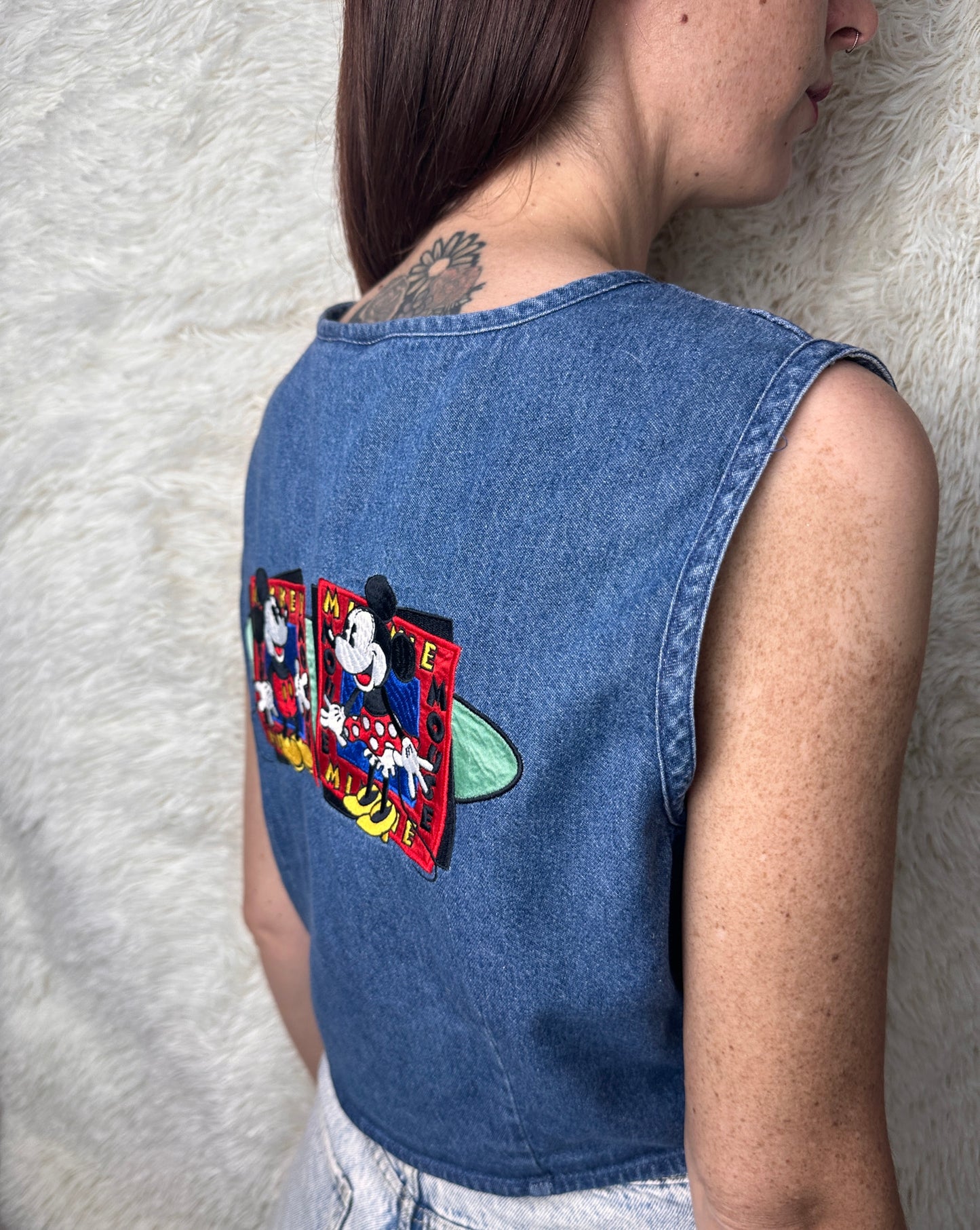 Gilet denim mickey