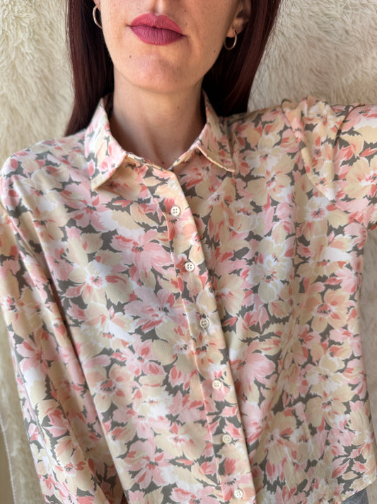 Camicia bouquet pesca