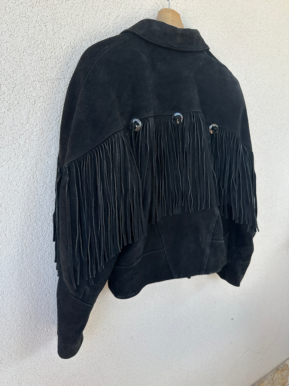 Giacca camoscio western
