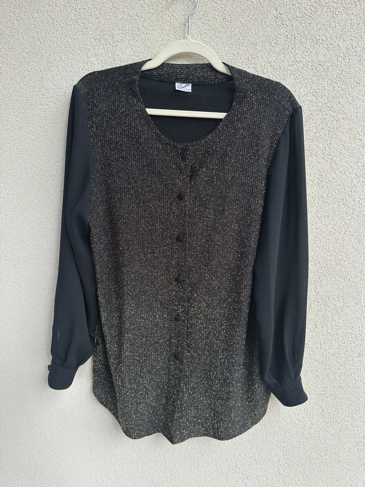 Blusa Lurex e Chiffon