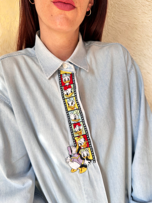 Camicia denim paperina film strip