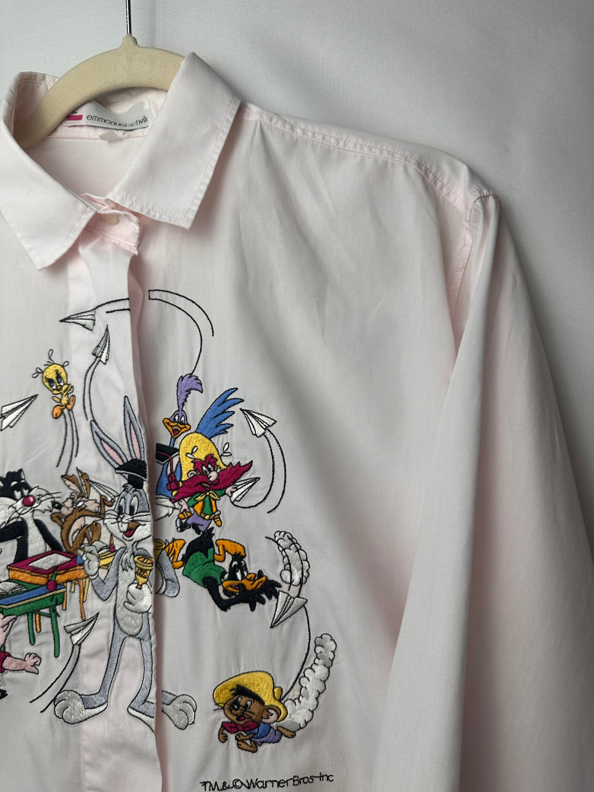 Camicia Looney Tunes rosa cipria