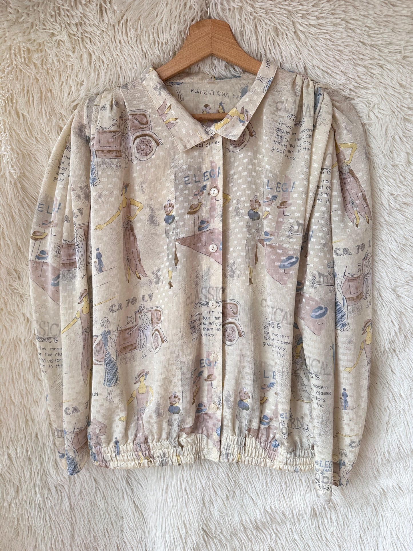 Blusa Vintage "Paris Grand Tour"
