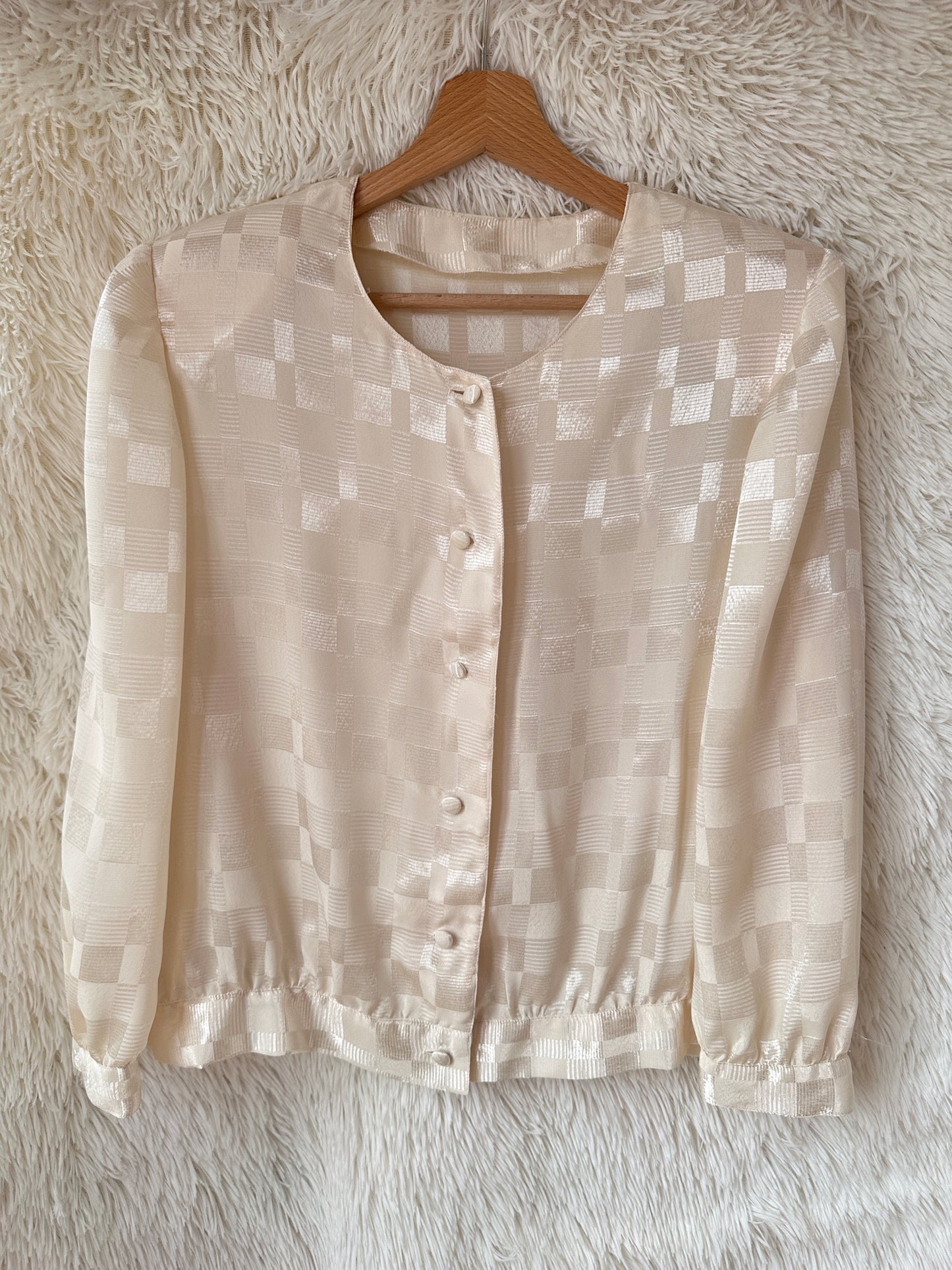Blusa jacquard champagne