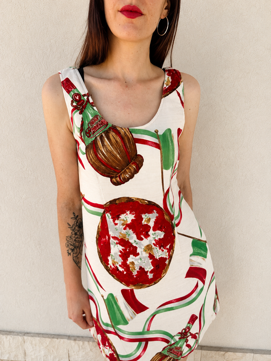 Moschino Jeans Vintage – Abito “Pizza & Chianti” anni ’80