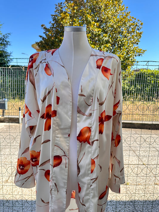 Kimono vestaglia stampa floreale