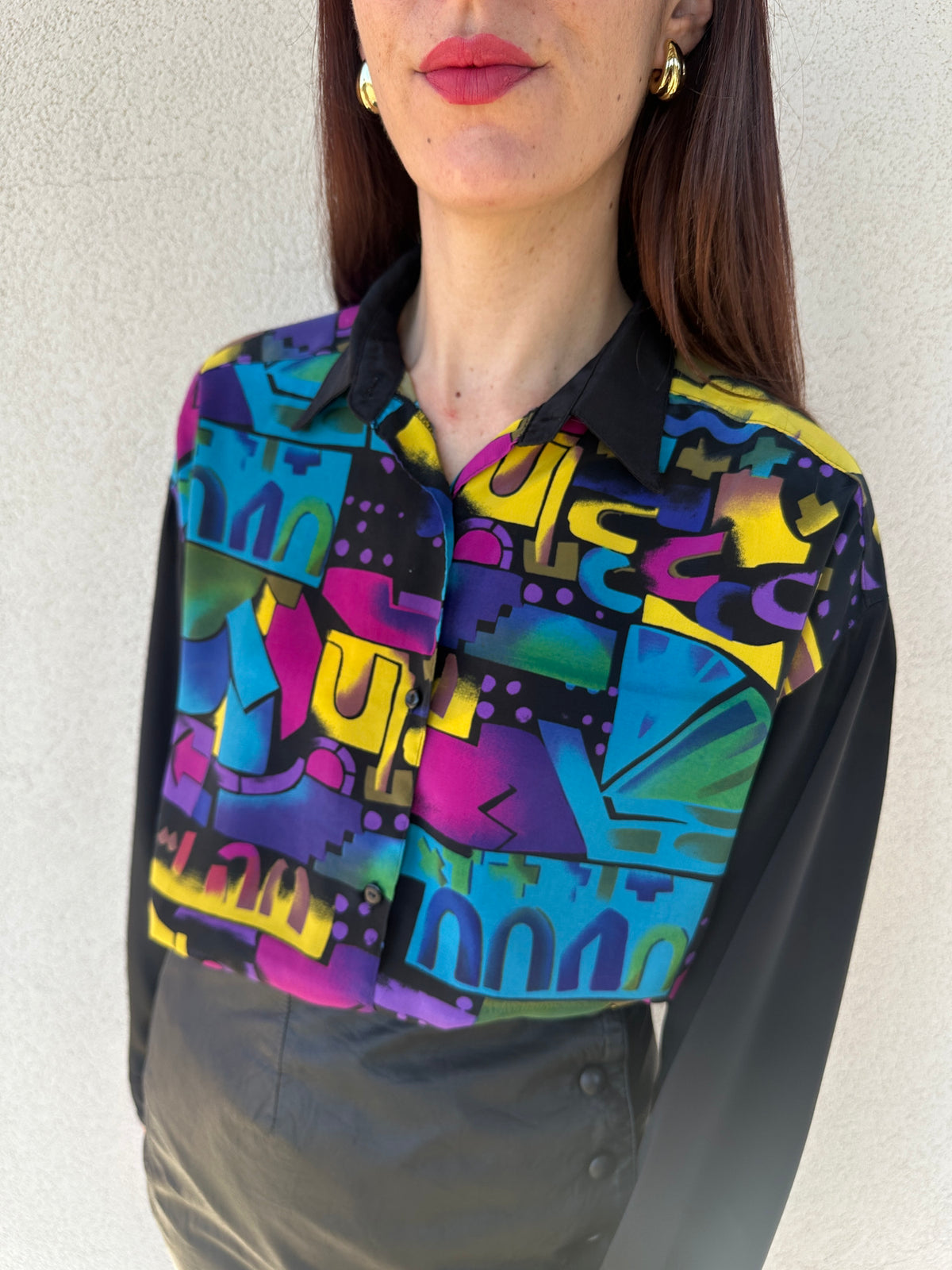 Camicia stampa astratta