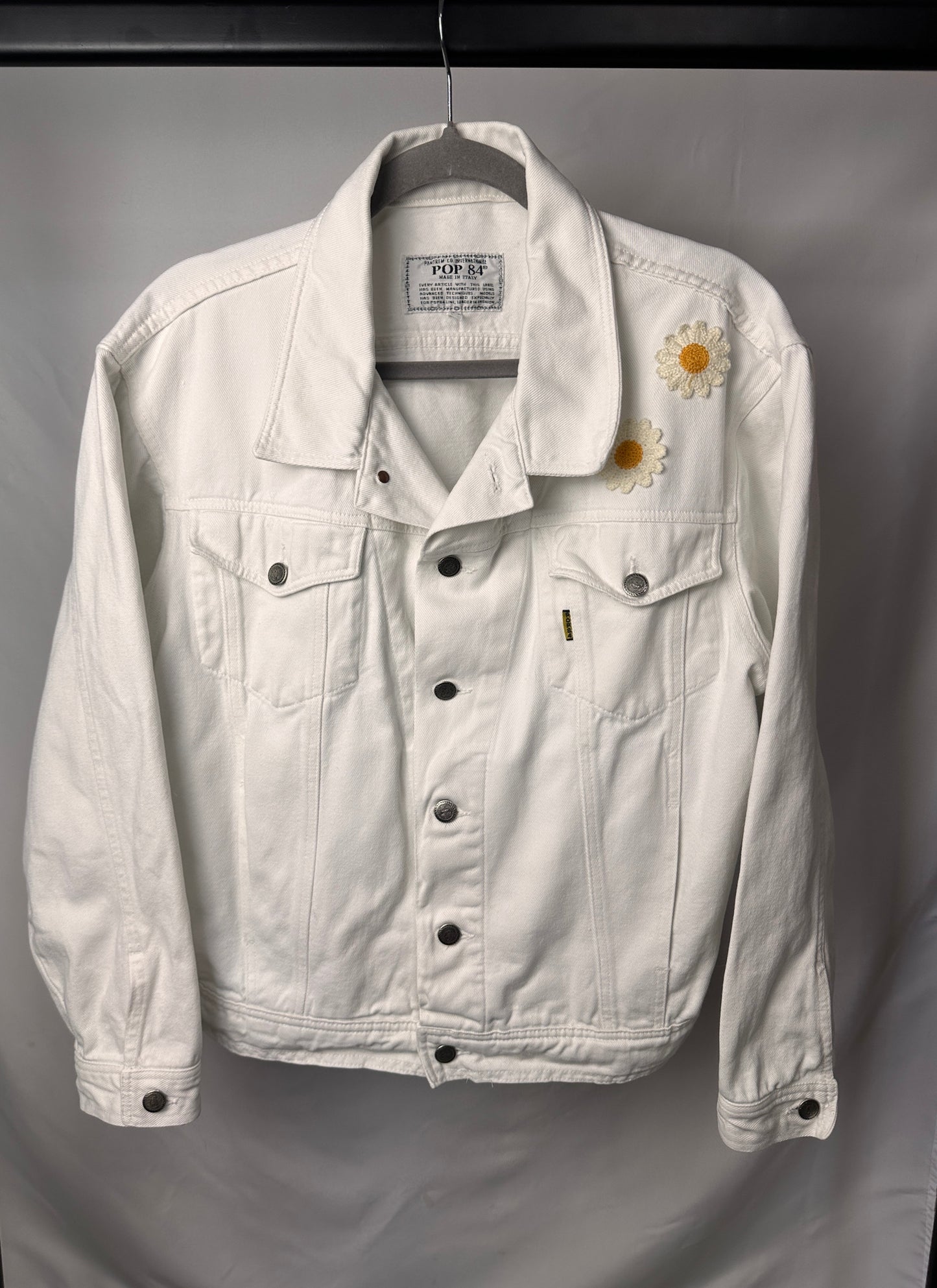 Giacca denim Pop84 margherite