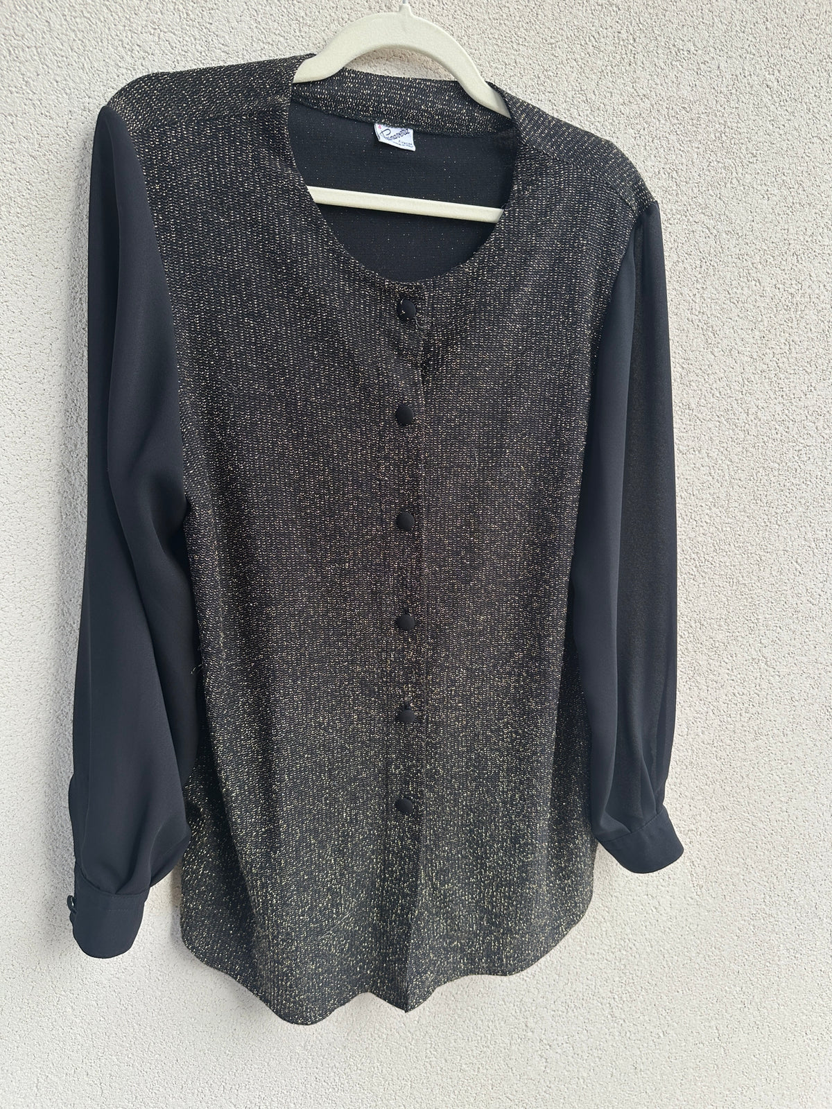 Blusa Lurex e Chiffon
