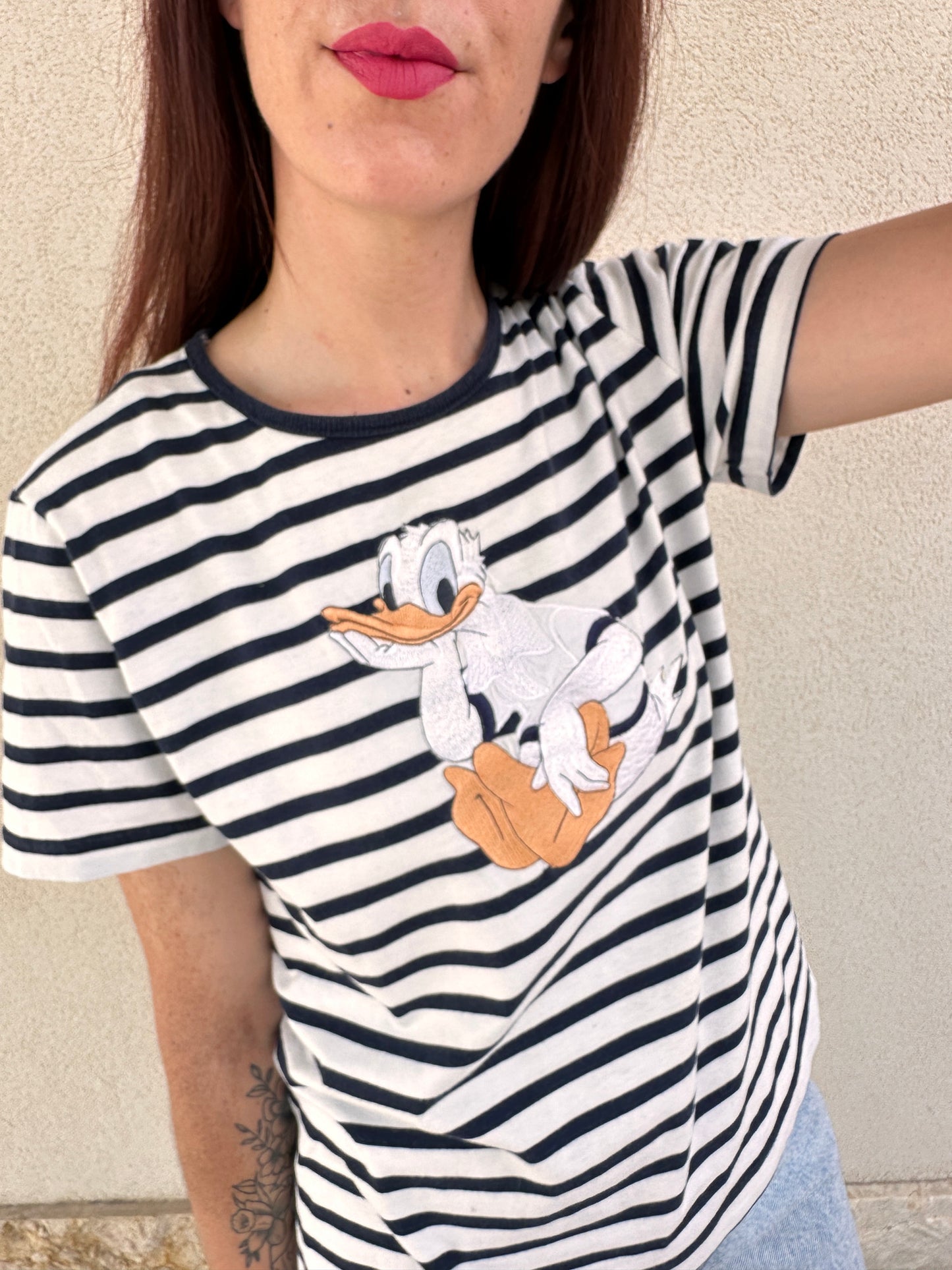 T-shirt paperino a righe