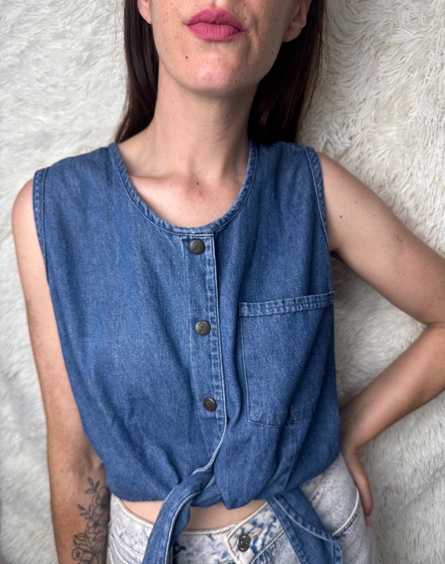 Gilet denim mickey