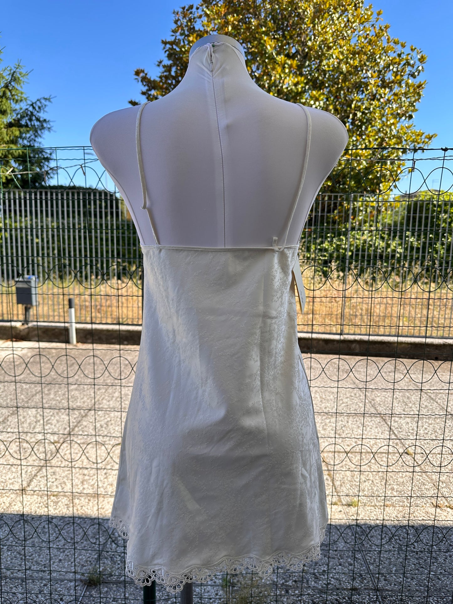 slip dress con pizzo