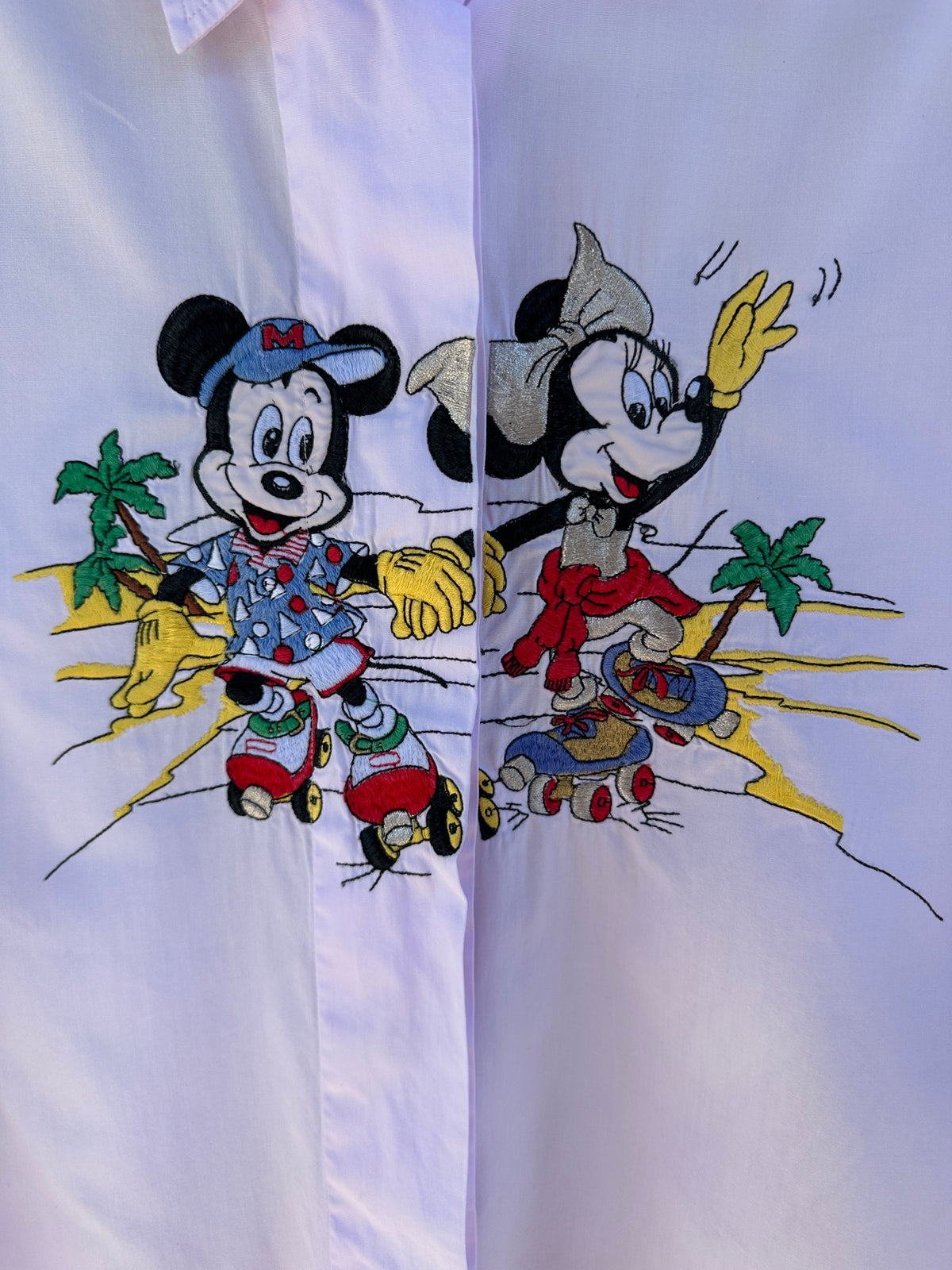 Camicia Topolino e Minnie sui pattini