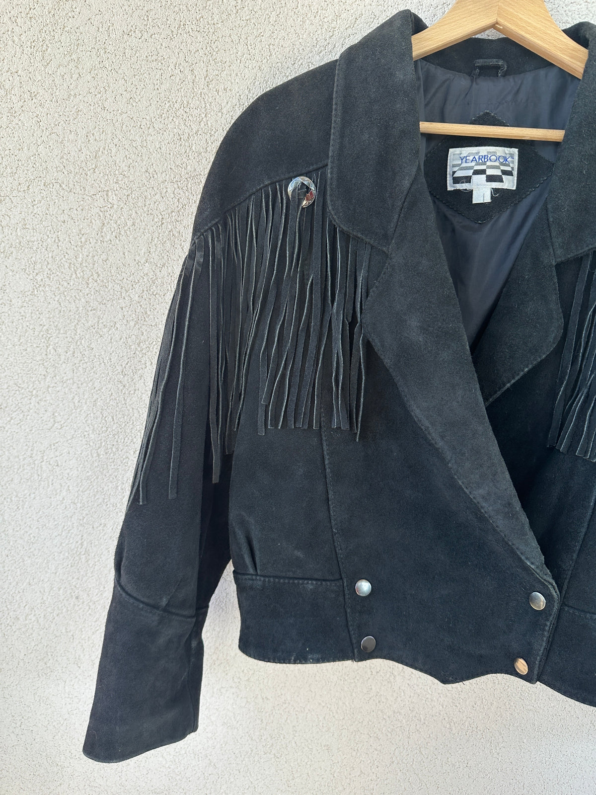 Giacca camoscio western