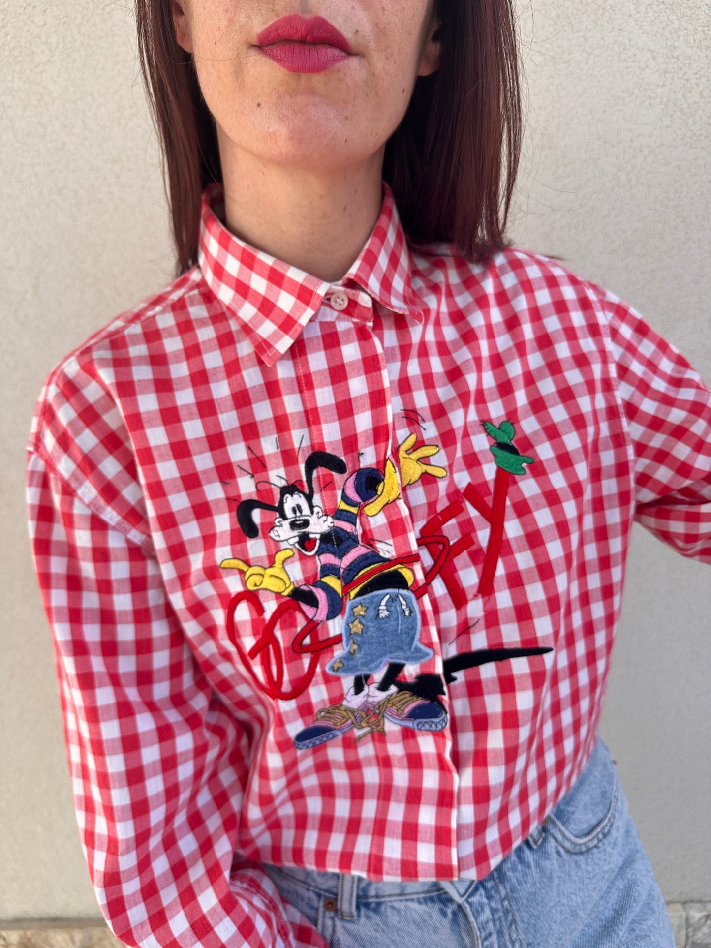Camicia goofy vichy rosso