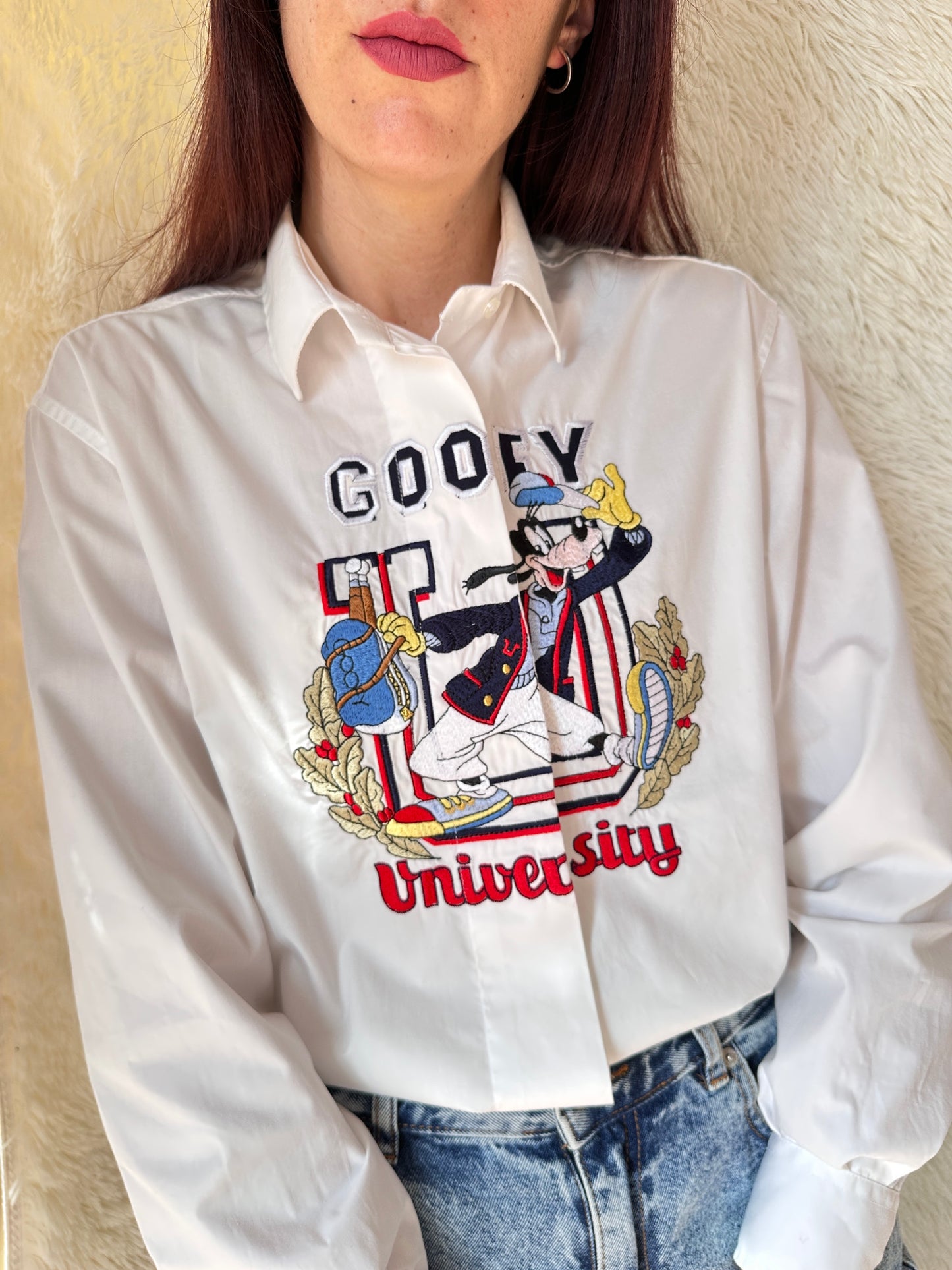Camicia bianca Goffy university