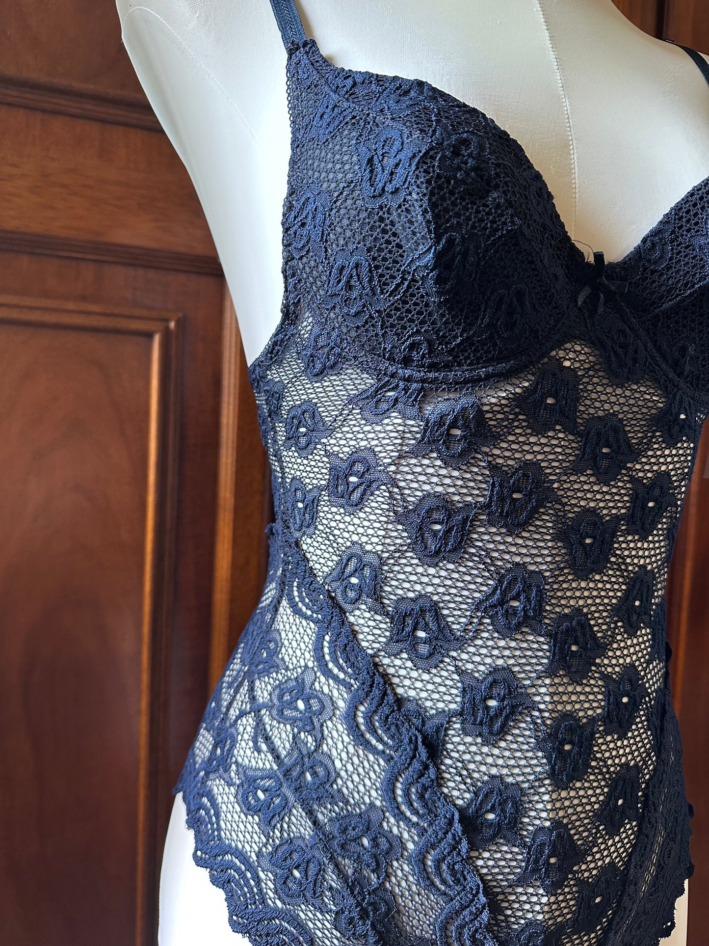 Lace bodysuit navy Marisetienne