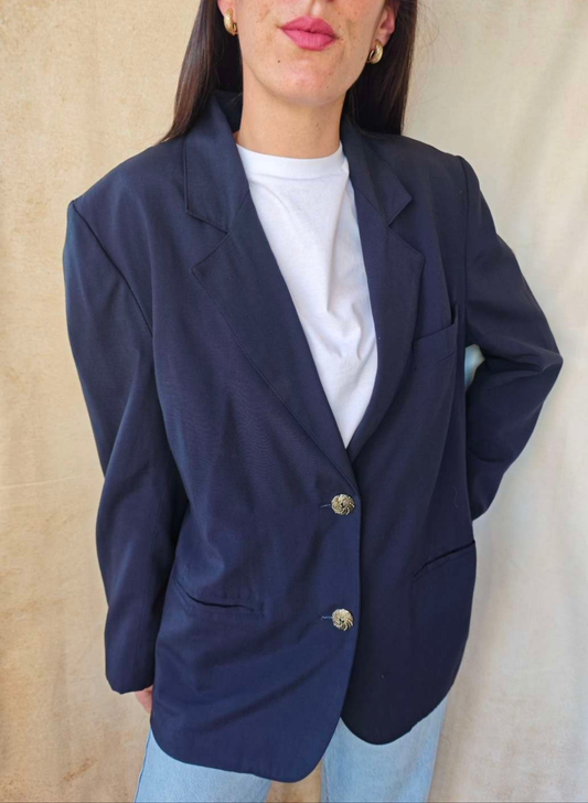 Blazer navy bottoni gioiello