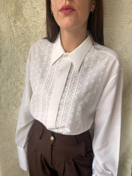 Camicia bianca ricamata Rallye