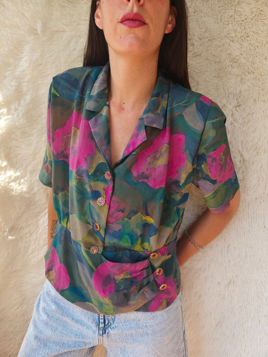 Camicia Stile Acquarello – Fantasia Artistica Anni '80