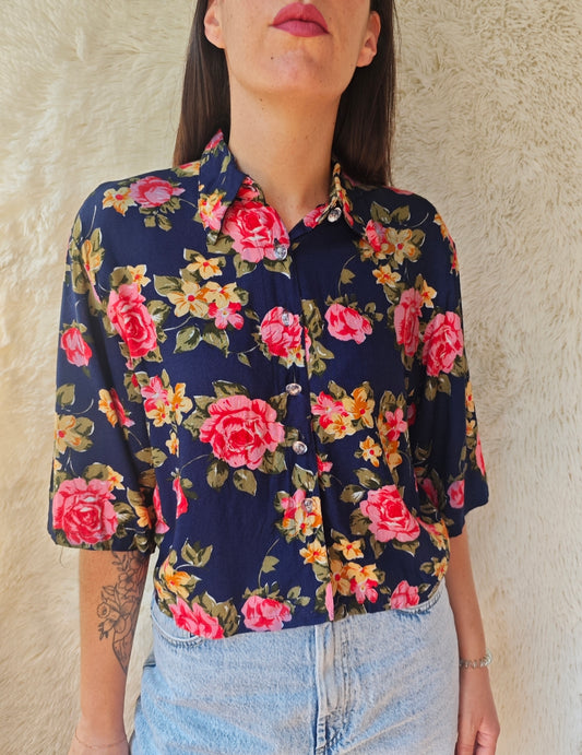 Camicia floreale 100% viscosa