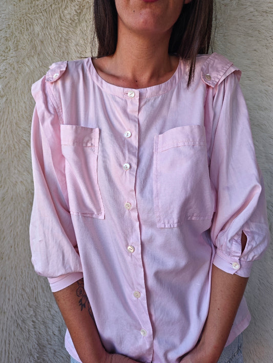 Camicia sartoriale rosa pastello