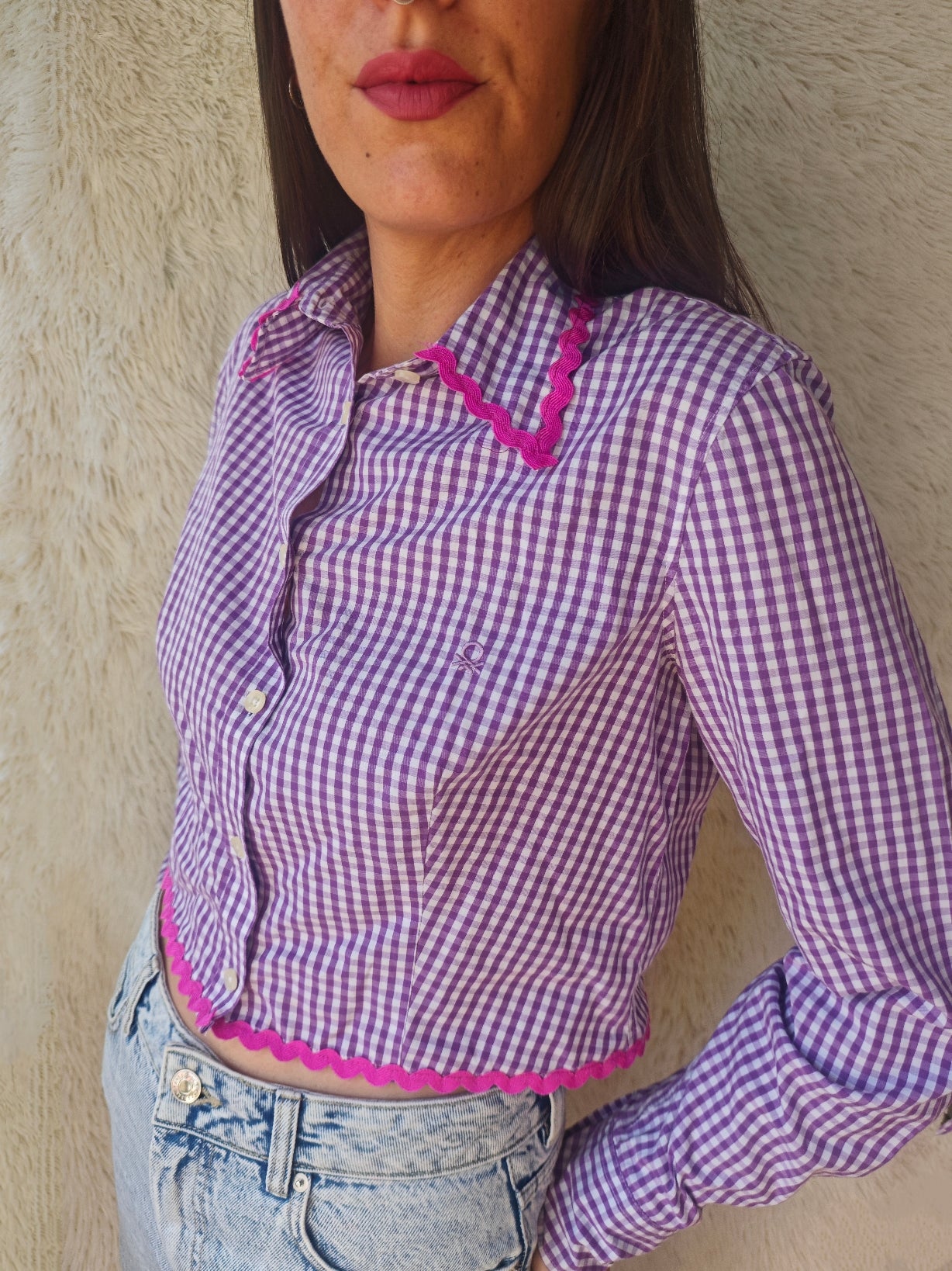 Camicia Vichy reworked