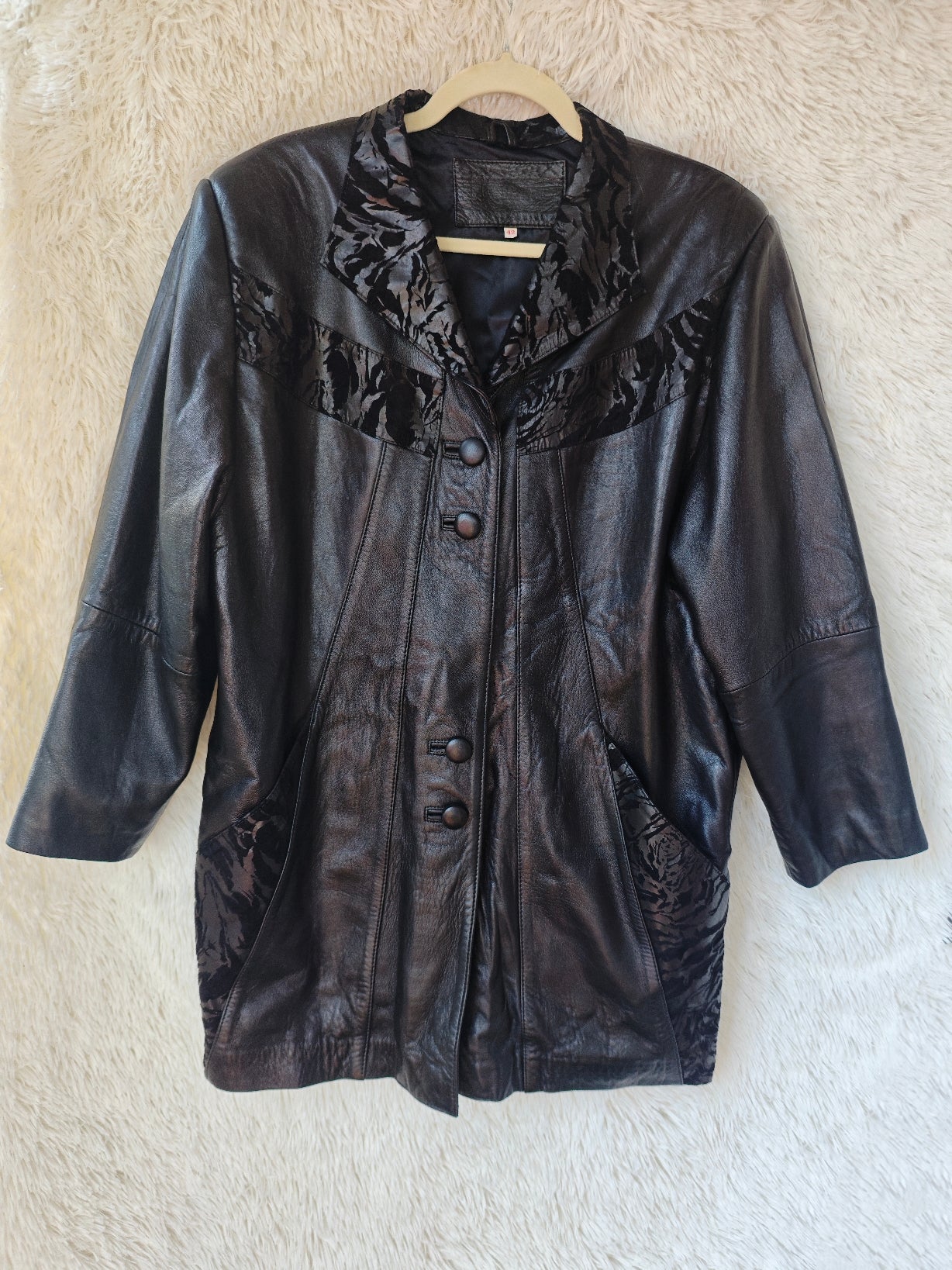 Giacca anni ’80 in pelle ovina