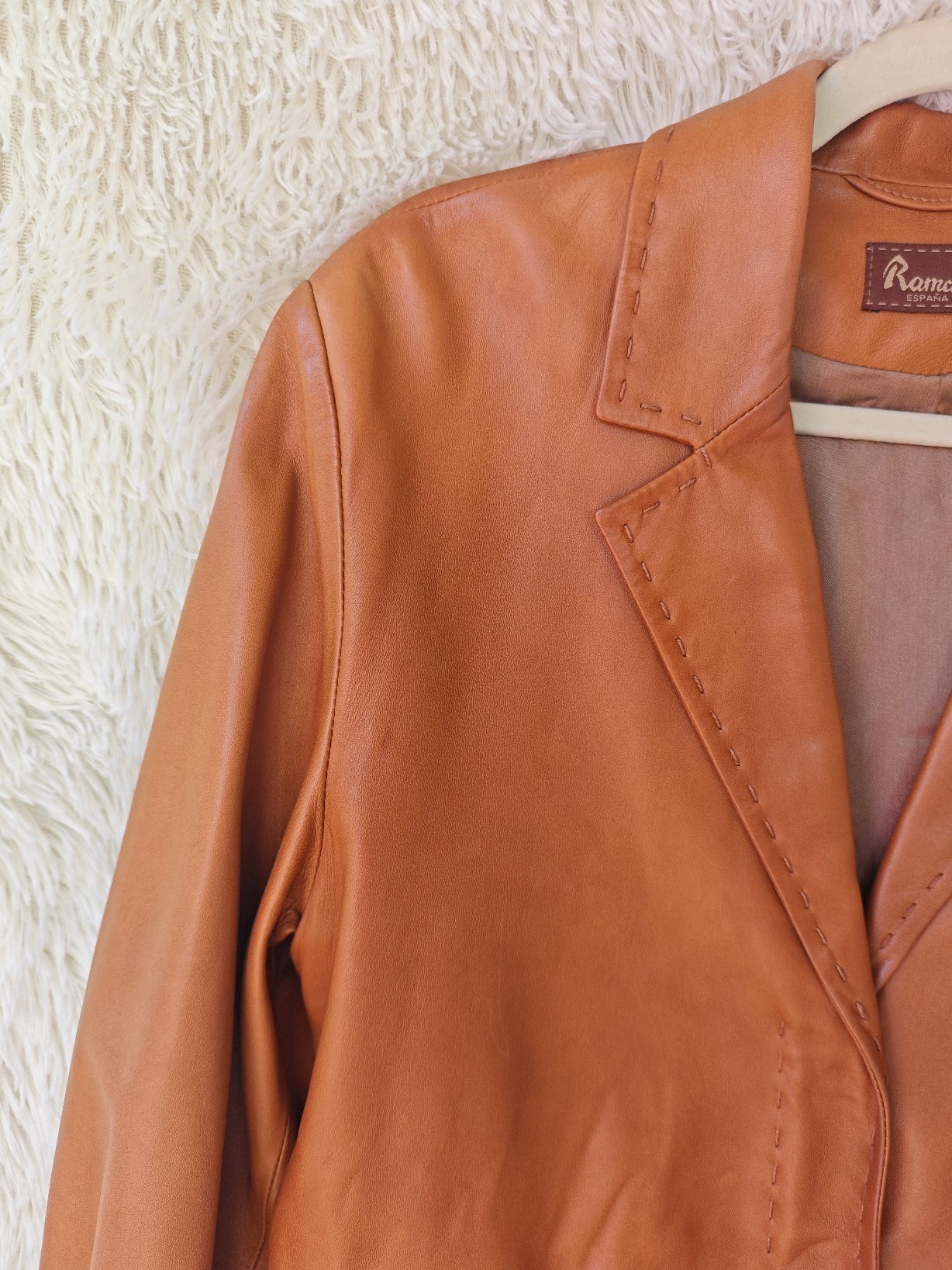 Giacca pelle Cognac '90
