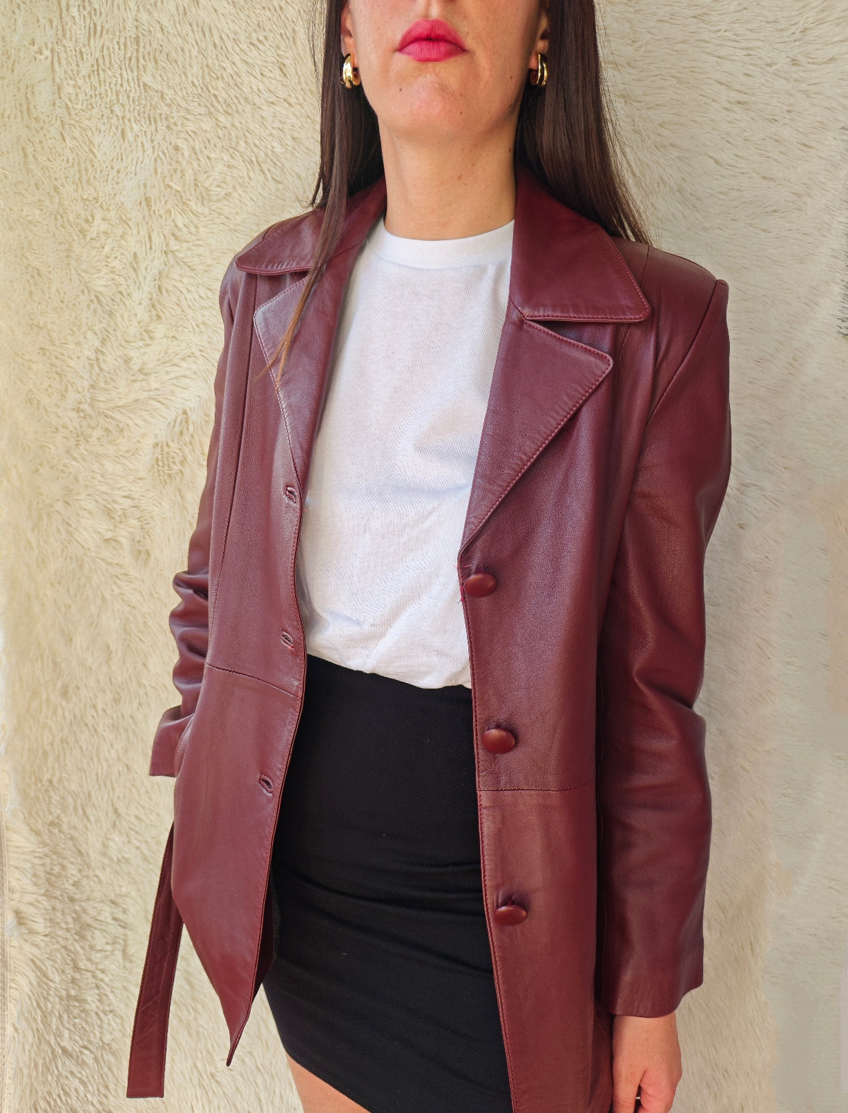 Giacca nappa Burgundy