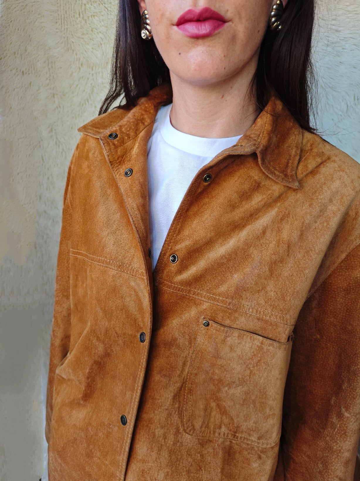 Giacca camicia camoscio