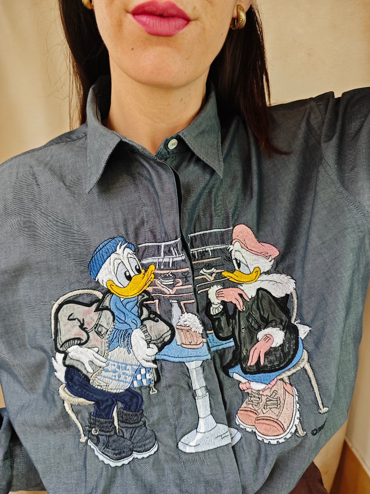 Camicia Disney paperino e paperina bar
