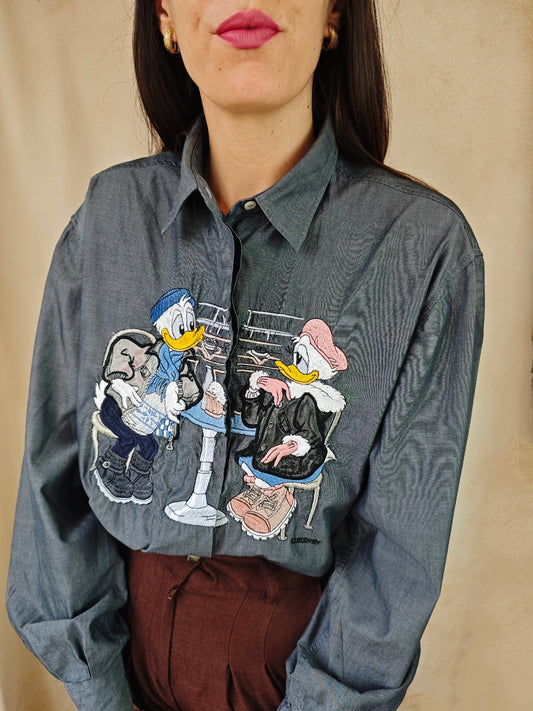 Camicia Disney paperino e paperina bar